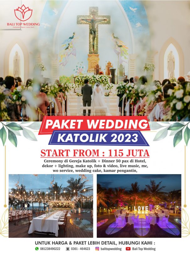 Paket Wedding Katolik 2023 di Bali